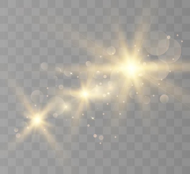 lens flare light effect flash blinks with beams and spotlight