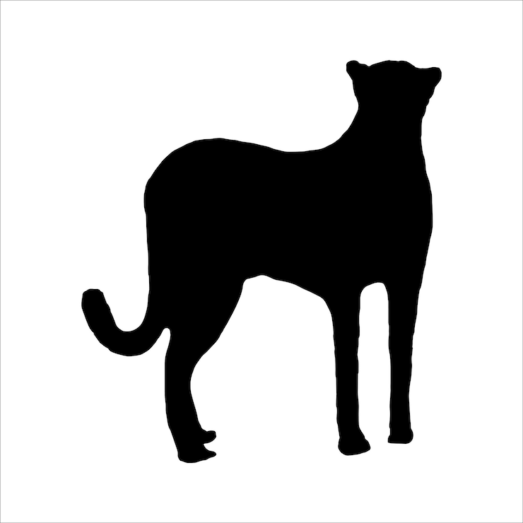 Vektor leopard silhouette walking standing tiger leopard cheetah black panther jaguar for logo vector