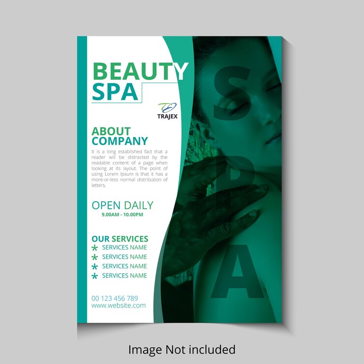 Vektor leták spa a beauty care. šablona letáku spa
