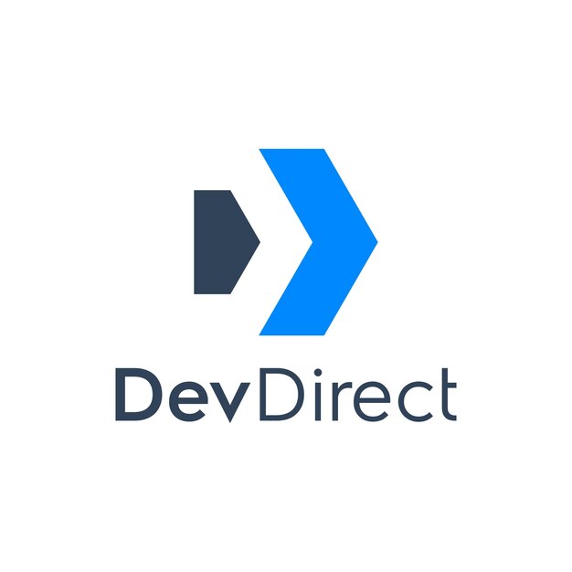 letter d arrow logo design templates