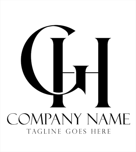 letter GH or HG creative modern and elegant vector logo design for luxury business