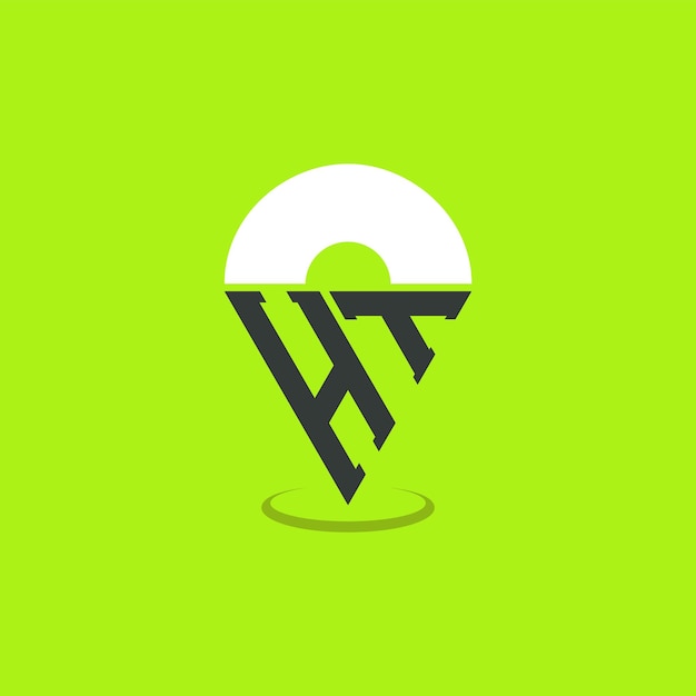 Letter HT Location Logo Design Modern Initials HT Pinpoint Logo for Navigation Map Apps and Location Based Businesses