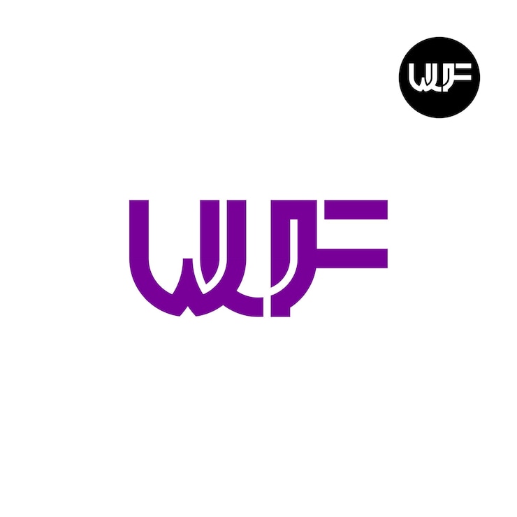 Vektor letter wuf monogram logo design