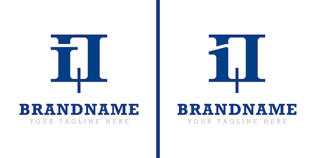 Letters IQ and 1Q Logo for business with IQ QI 1Q Q1 initials