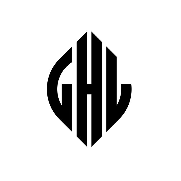 lhl circle letter logo design with circle and ellipse shape lhl ellipse letters with typographic style the three initials form a circle logo lhl circle emblem abstract monogram letter mark vector