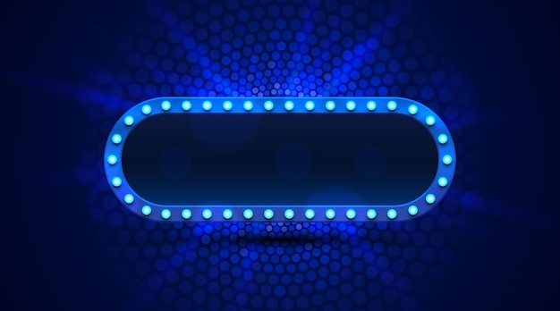light frame label event bar casino show signboard vector illustration