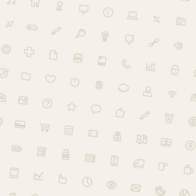 light tilted seamless pattern with icons