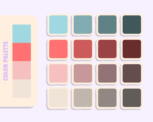 lightblue salmon lightpink antiquewhite color theory harmonious colours catalog sample design