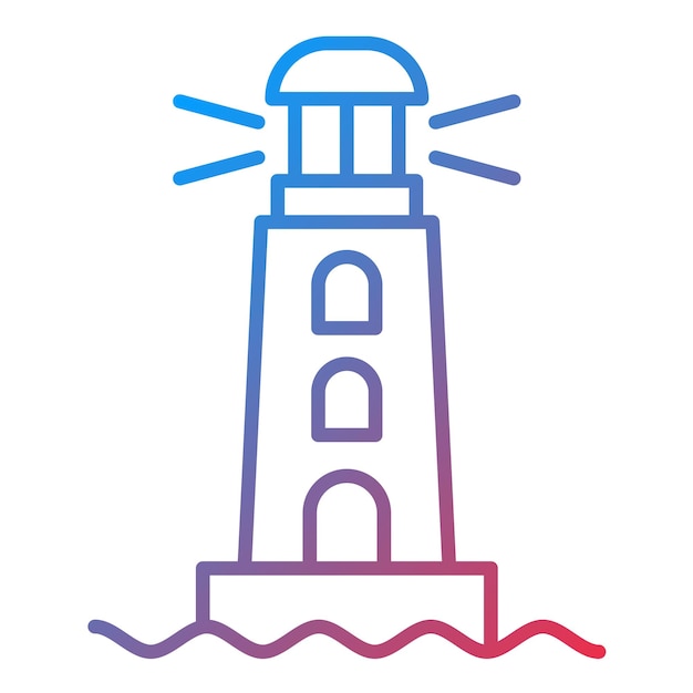 lighthouse icon vector image can be used for map and navigation