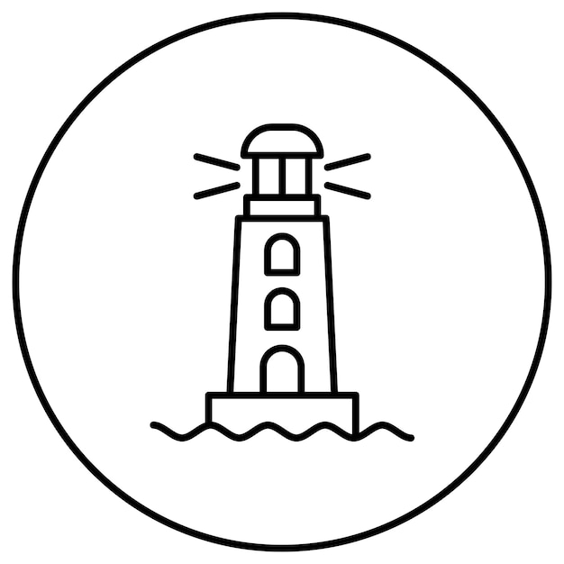 lighthouse icon vector image can be used for map and navigation