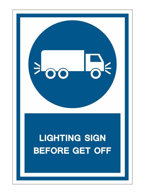 lighting sign before get off symbol sign isolate on white backgroundvector illustration