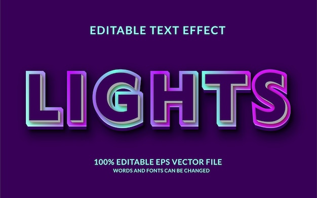 Lights Text Effect