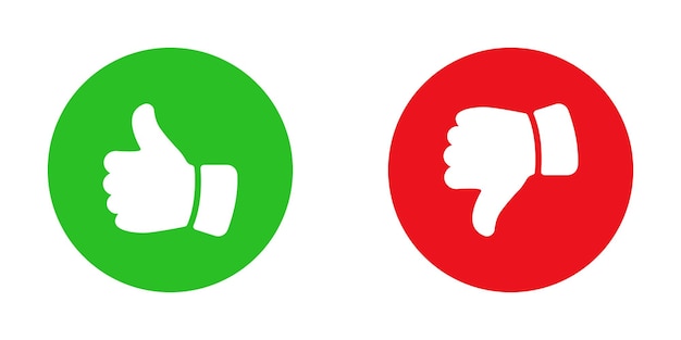 like dislike thumbs icon set