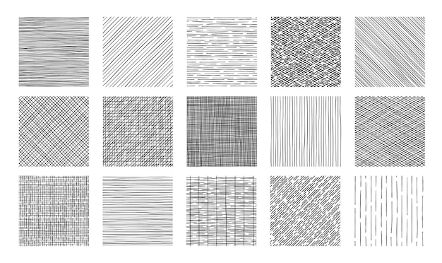 Line crosshatch patterns and cross hatch textures