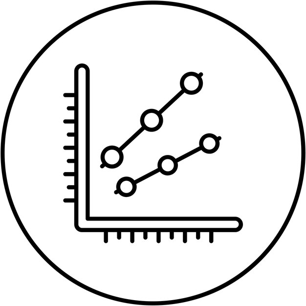 line graph icon vector image can be used for data analytics