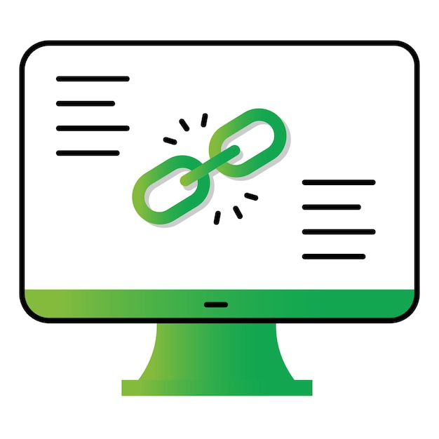 link building vector icon representing seo strategy backlinks and website authority