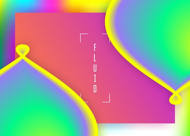 Liquid fluid with dynamic elements and shapes Landing page