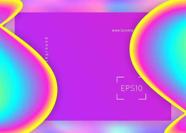 Liquid fluid with dynamic elements and shapes. Landing page.