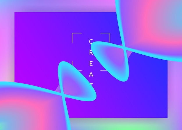 Liquid fluid with dynamic elements and shapes. Landing page.