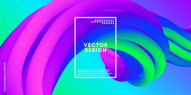 liquid gradient shape abstract fluid poster design