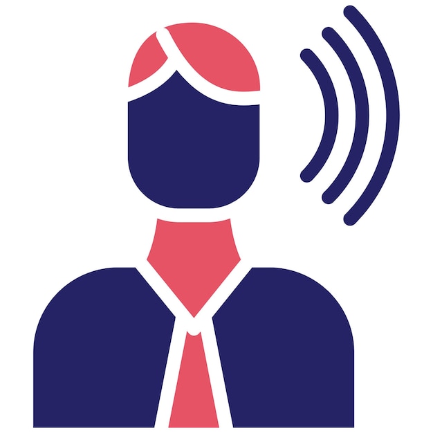 Listening vector icon illustration of Leadership iconset