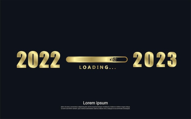 Loading Happy New 2023 Year. vector illustration  background.