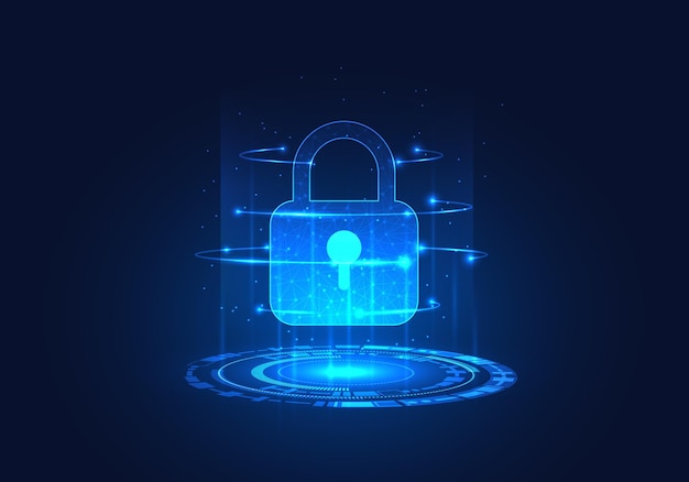 lock set on technology circle it is a smart locking technology that prevents data from