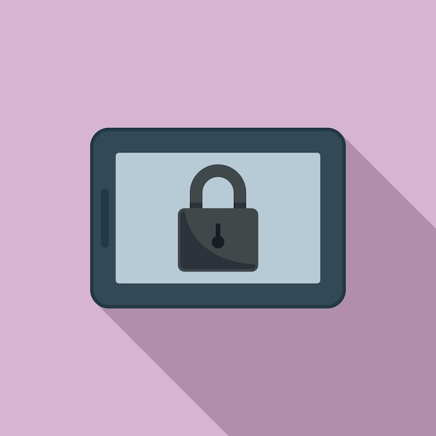 Locked tablet icon Flat illustration of Locked tablet vector icon for web design
