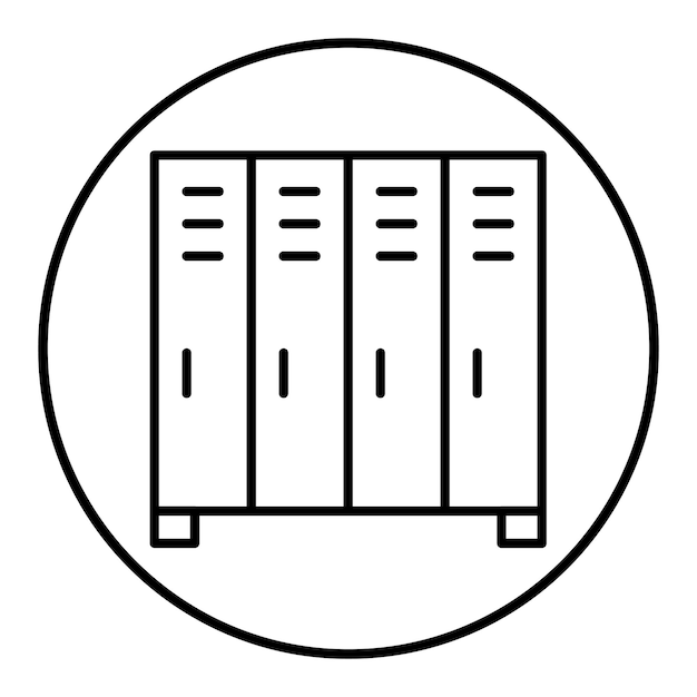 Locker vector icon Can be used for Gym iconset
