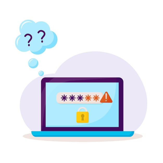 login page with forgotten password concept of forgotten password key account access blocked