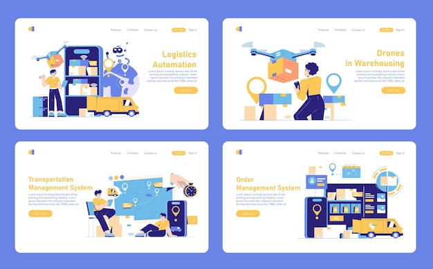 logistics automation set streamlined supply chain and warehouse operations efficient delivery smart