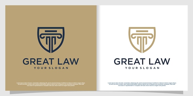 Logo advokáta s kreativním prvkem, prémiový vektor, část 1
