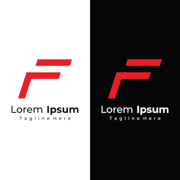 logo design abstract template element initial letter f geometric shape minimalist and modern f logo design logo can be used for branding and business cards