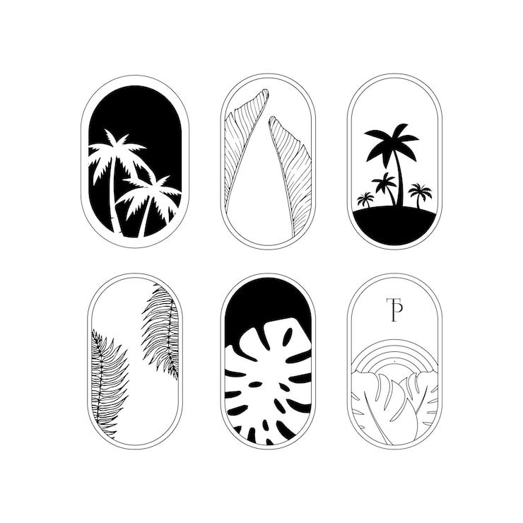 Vektor logo gram tropical with style minimalism