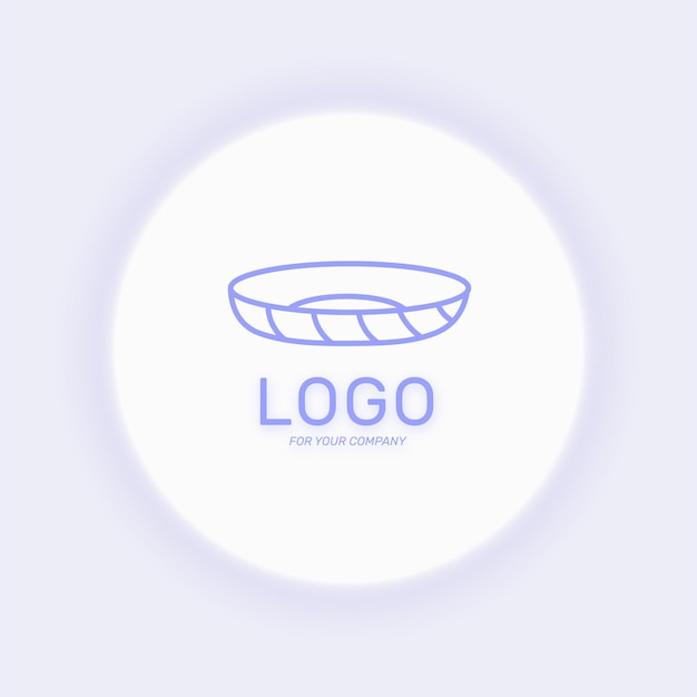 Logo talíře, logo nádobí, talíře, ikona pro webový návrh nebo společnost, izolovaná vektorová ilustrace Eps