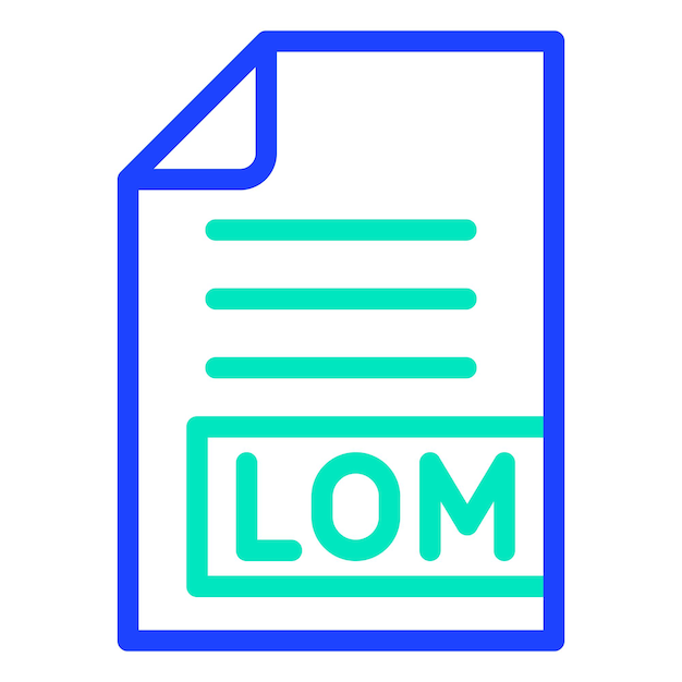 LOM Vector Icon Design Illustration
