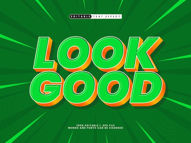 look good editable text effect