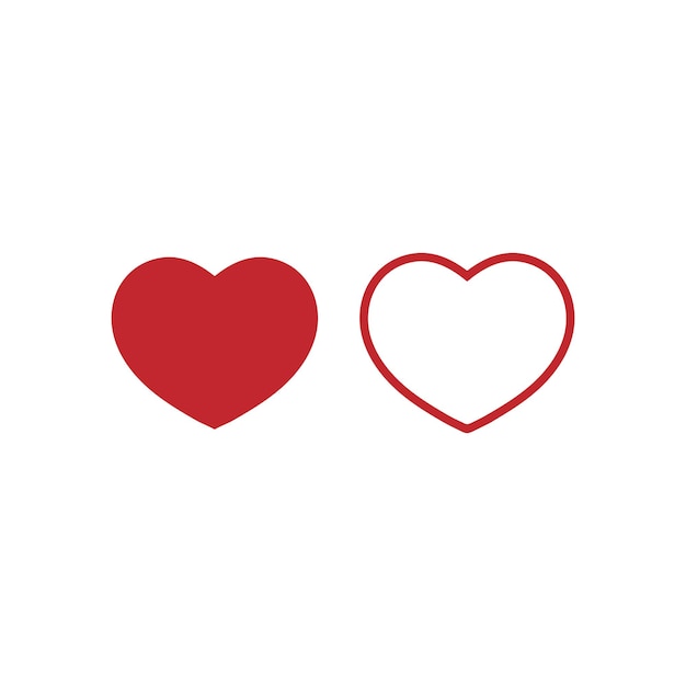 love heart icon set for mobile concept and web design vector illustration