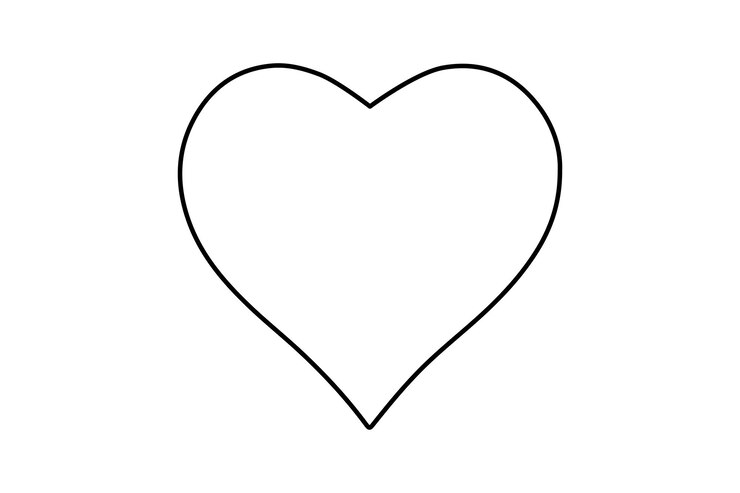 Vektor love shape continuous one line drawing outline vector art