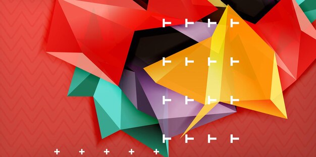 Low poly design 3d triangular shape background mosaic abstract design template