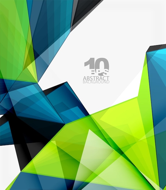 low poly geometric 3d shape futuristic modern background. vector blank template for your text or design