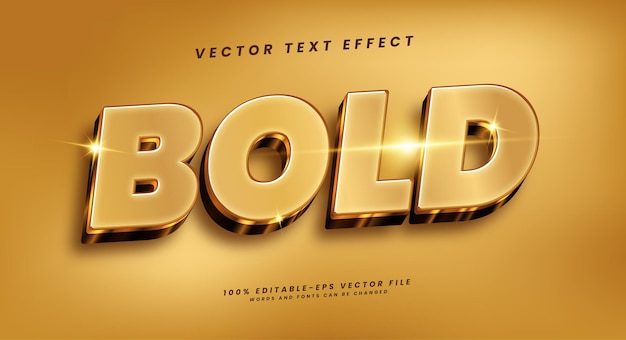Luxury bold 3d editable text style effect with brown color theme