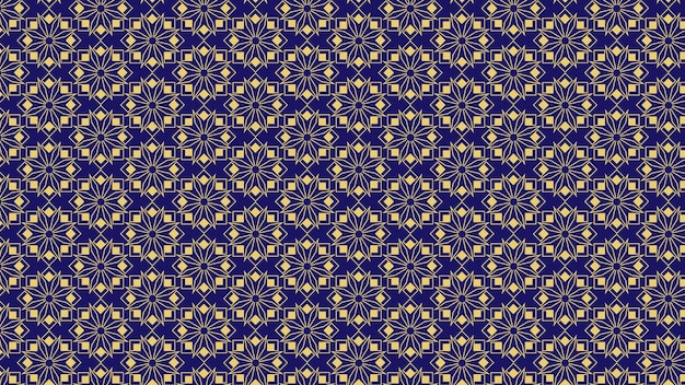 luxury geometric pattern with flower pattern design premium vector