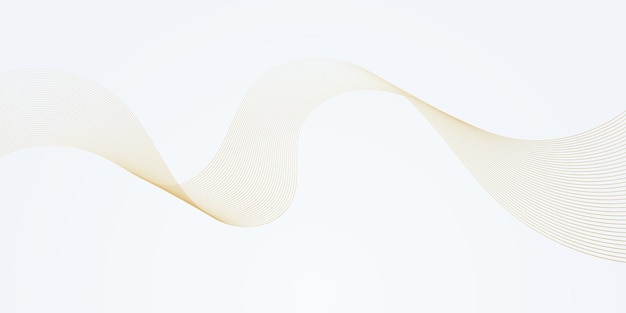 Luxury gold wave pattern on white background Abstract design element