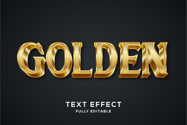luxury golden 3d text effect
