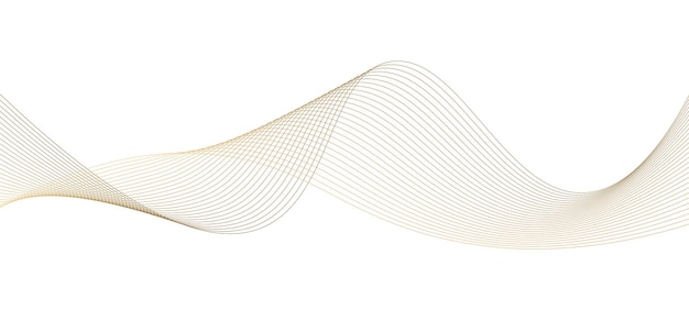 Luxury golden thin lines of gradient waves