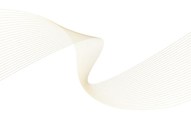 Luxury golden thin lines of gradient waves