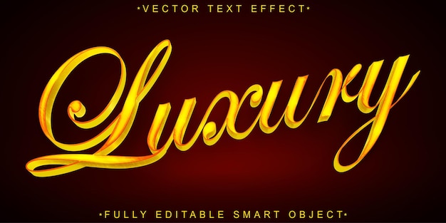 luxury golden vector fully editable smart object text effect