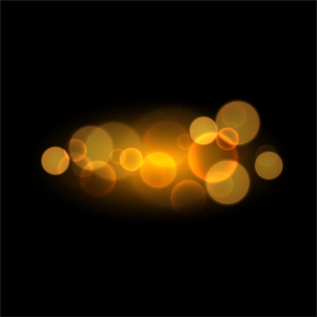 Luxury metallic gold vector light effect