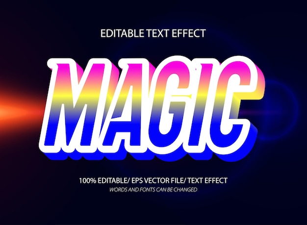 Magic editable text effect and editable text style